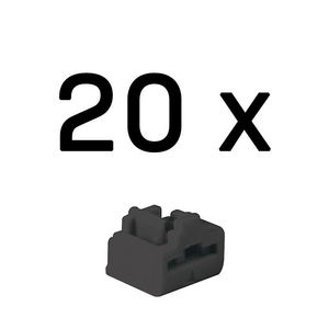 Lindy RJ-45 Port Blockers (Without  Key) - Pack of 20, Black