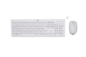 HP 230 Wireless Mouse and  Keyboard Combo 230 Wireless  Mouse and Keyboard Combo, Full-size (100%), RF Wireless, Membrane, White, Mouse