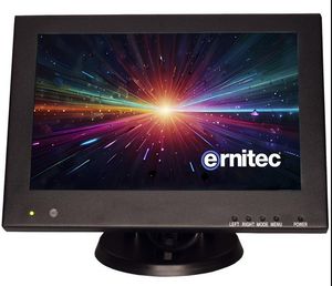 Ernitec 10" Surveillance monitor for  24/7 Use, 1280 x 800P  Resolution 1 x HDMI 2.0, 1 x VGA, 2 x BNC inputs. 1 x BNC output, 2 x Speakers,