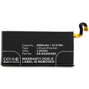 CoreParts Battery 10.01Wh Li-ion 3.85V  2600mAh for Samsung Mobile  10.01Wh Li-ion 3.85V 2600mAh EB-BG950ABA, EB-BG950ABE, GH43-04731A