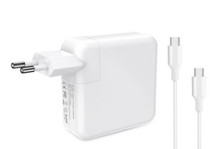 CoreParts USB-C Charger for Apple  Macbook 61W 5V 2.4A-20V3.05A  Plug:USB-C Female, Color: White, Type-C Charger