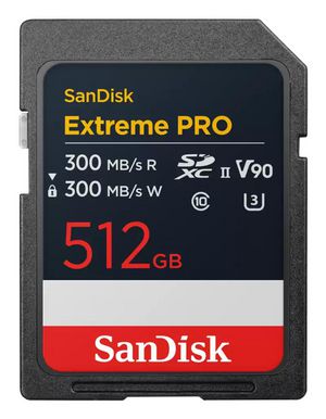 SanDisk Extreme Pro SDXC UHS-II Memory Card 512GB 300MB/s