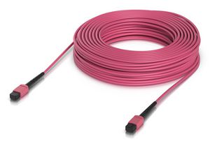 Ubiquiti Indoor OM4 multi-mode fiber  patch cable with MPO-12 Type  B UPC connectors designed for 100G applications. 30M