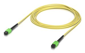 Ubiquiti Indoor OS2 single-mode fiber  patch cable with MPO-12 Type  B APC connectors designed for 100G applications. 3M