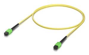 Ubiquiti Indoor OS2 single-mode fiber  patch cable with MPO-12 Type  B APC connectors designed for 100G applications. 1M