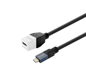 Vivolink Keystone White USB-C female  to USB-C male 0,5m