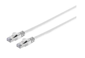 MicroConnect U/FTP CAT6A 5M White Flat Unshielded Network Cable, PVC, 4x2xAWG 30/7 CU