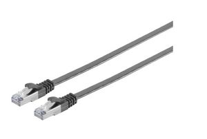 MicroConnect U/FTP CAT6A 1M Black Flat Unshielded Network Cable, PVC, 4x2xAWG 30/7 CU