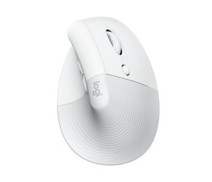 Logitech Lift for Mac Vertical Mouse ergonomic optical 6 buttons wireless Bluetooth Bolt USB receiver off-white