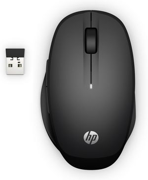 HP Dual Mode Black Mouse 300 E Dual Mode, Right-hand,  Optical, RF Wireless+Bluetooth, 3600 DPI, Black