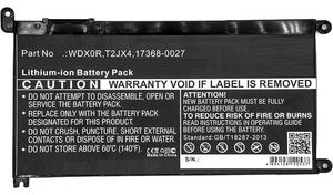 CoreParts Laptop Battery for Dell  41.61Wh 11.4V 3650mAh 41.61Wh  Li-ion 11.4V 3650mAh Black, Dell INS 13MF PRO-D1708TS, INS 13MF PRO-D1508TS,