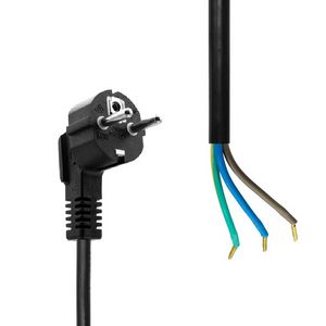 MicroConnect Schuko Open End power cord  10m, Black