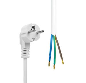 MicroConnect Schuko - Open End Power  cable, 1,8m, White