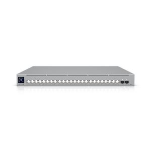 Ubiquiti Professional-grade, 24-port  Layer 3 Etherlighting PoE  switch with (16) 10 GbE, (8) 2.5 GbE, and (2) 25G SFP28 ports.