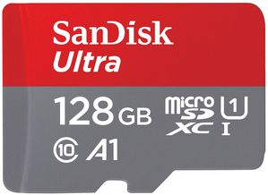 CARD 128GB Sandisk Ultra microsdxc 140MB/s + Adapter