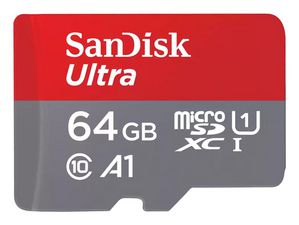 CARD Sandisk Ultra - Flash-Speicherkarte (microsdxc-an-SD-Adapter inbegriffen) - 64 GB