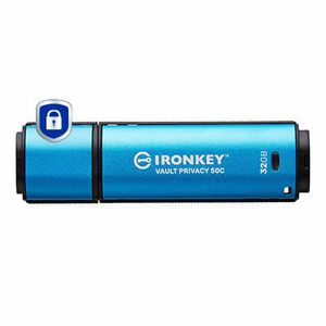 Kingston Ironkey Vp50 Usb Flash Drive  32 Gb Usb Type-C 3.2 Gen 1  (3.1 Gen 1) Black, Blue