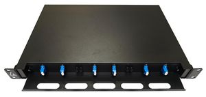 Lanview Fiber Optic Sliding Panel  ODF, 1U, LC, SM OS2, 12 Cores