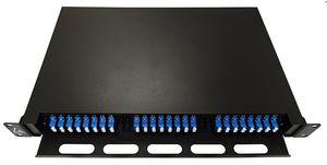 Lanview Fiber Optic Sliding Panel  ODF, 1U, LC, SM OS2, 48 Cores