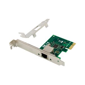MicroConnect 1 port RJ45 network card, PCIe Main Chip : WGI210AT,  Full-height end bracket / Low-profile end bracket