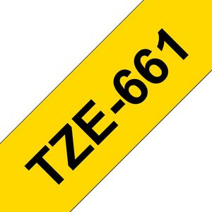 Brother LABEL 36MM BLACK N YELLOW8M  LAMINATED