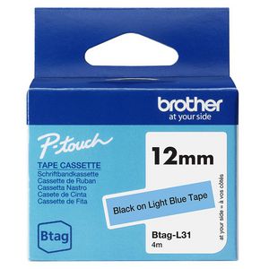 BLACK ON LIGHT BLUE 12MM 4M