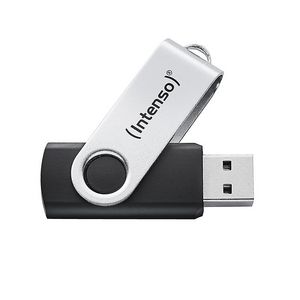 Intenso Usb Flash Drive Office Line,  128 Gb, Usb-A, 3.2 Gen 1X1,  Black-Silver