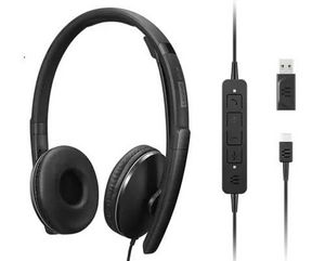 Lenovo Headphones/Headset Wired  Head-Band Usb Type-C Black