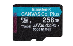 Kingston 256Gb Microsdxc Canvas Go  Plus Gen4 200R A2 U3 Single  Pack W/O Adp