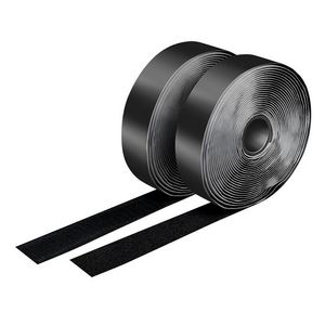 Klettband-Set, schwarz, Breite: 25 mm, Rolle, 5m