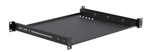 Lanview 19" D=600 Special Tray with  side arms and sliding Black  SHELF