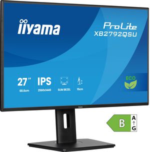 68,6cm/27" (2560x1440) iiyama ProLite XB2792QSU-B1 16:9 IPS 3ms 120Hz HDMI DisplayPort USB VESA Speaker HAS Pivot Black