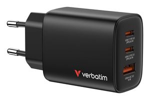 Verbatim GaN III Essentials Charger 3 Port 65W USB-A/C black
