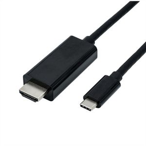 Roline USB-C ADAPTERKABEL 4K@60HZ,  USB-C: HAN - HDMI: HAN, 5,0M,  SORT