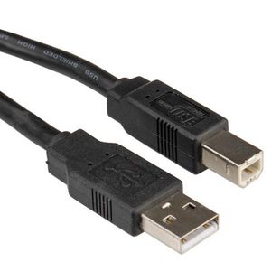 Roline USB 2.0 KABEL, USB-A: HAN -  USB-B: HAN, 3,0M, SORT