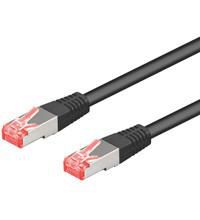 Goobay Patchkabel KAT6A 7,5 m S/FTP  LSZH, RJ45 m/sk?rm han:han,  sort