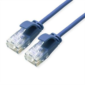 ROLINE GREEN UTP Patchkabel Cat.6A (Class EA), LSOH, slim, blau, 5 m