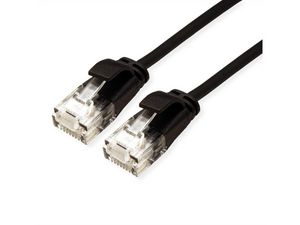 Roline GREEN UTP DATA CENTER  PATCHKABEL, KAT6A/CLASS EA,  LSZH/TPE, SLIM, SORT, 3,0M