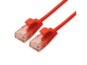 ROLINE GREEN UTP Patchkabel Cat.6A (Class EA), LSOH, slim, rot, 5 m