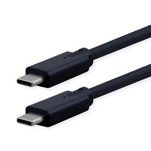 Roline USB 3.2 Gen 2 Kabel, 240W, 20  Gbps, USB-C: Han - USB-C:  Han, 1,5m, Sort