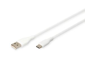 Digitus USB-C silicone connection  cable, 2m, white