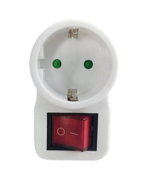 MicroConnect Safety socket adapter, white 230V / 16A / 3500W Ideal for private use in the kitchen, living room and bedroom
