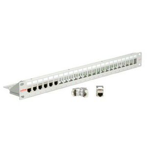 ROLINE 48.26cm 19Zoll-Keystone-Modulträger 24P. geschirmt grau
