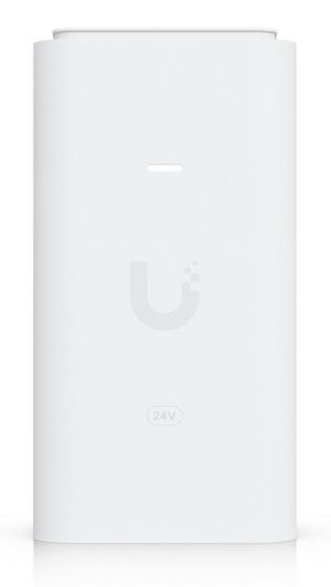 Ubiquiti A 12W PoE adapter with 2.5  GbE connectivity.