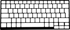 Dell Shourd for Keyboard, EU,  (Single Pointing) CYDH8,  Keyboard shroud, DELL, Latitude E5270 PARK CITY 12 CTO, E5270 PARK CITY 12 BTX