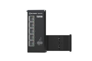 Teltonika Networks TSF010 (7-57 VDC) x5 ports  unmanaged flat ethernet  switch with integrated din rail bracket