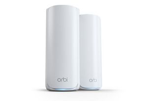 NETGEAR Orbi 770 Serie WiFi 7 Mesh-System 2er-Pack WLAN BE10800 Triband, 5x 2.5G LAN, 1x 2.5G WAN, Abdeckung bis zu 360 m²