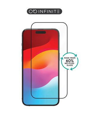 eSTUFF INFINITE  iPhone 15 Pro  Screen Protector. Full Cover  Tempered Glass. Titan Shield. 10 pcs BULK pack