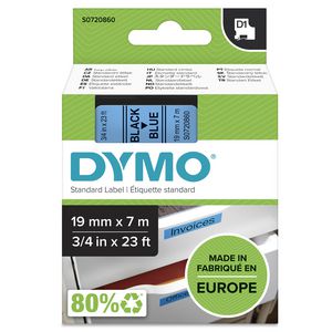 DYMO D1 Standard 19mm 19mm x 7m Black on blue,