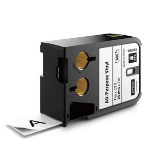 Dymo XTL Schriftband Vinyl perm. 24 mm x 7 m schwarz auf wei